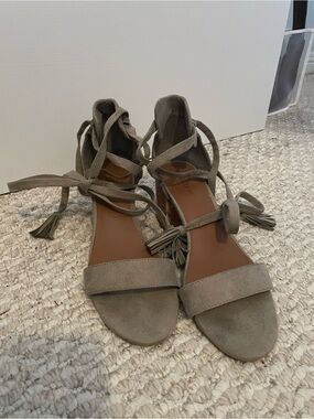 Beige Indigo Rd Lace Up Heels